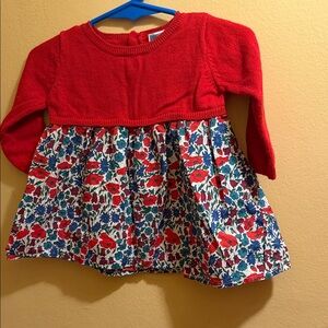 Jacadi Red Knit Baby Dress